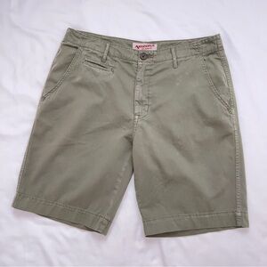 Basic Normcore Flat Front Shorts Olive Army Green Men’s Size 34